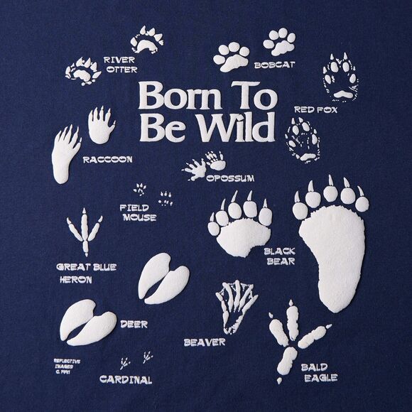 Vtg Hanes T-Shirt Men's 3XL Animal Tracks Hiking Hiker Nature Wildlife Gorpcore - Picture 2 of 10